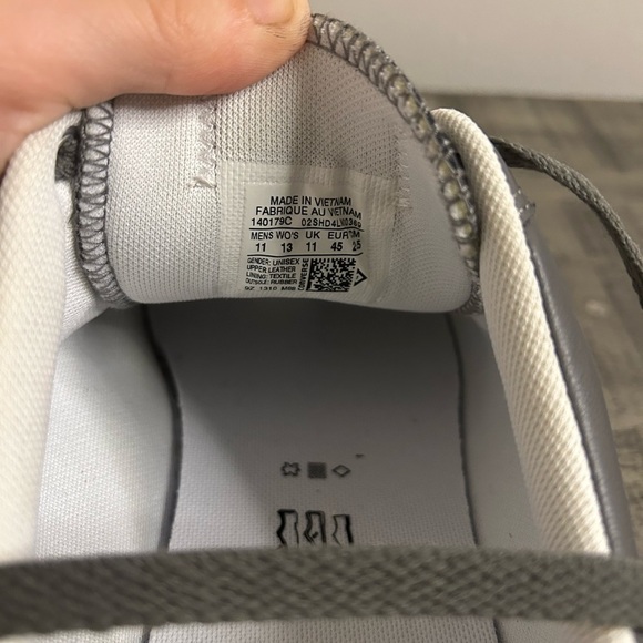 Converse Men's Charcoal and White Sneakers - Picture 7 of 7